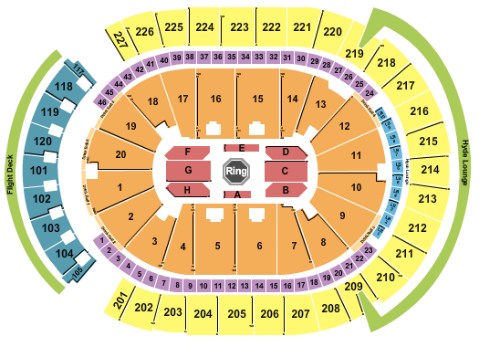 T-Mobile Arena UFC Seating Chart